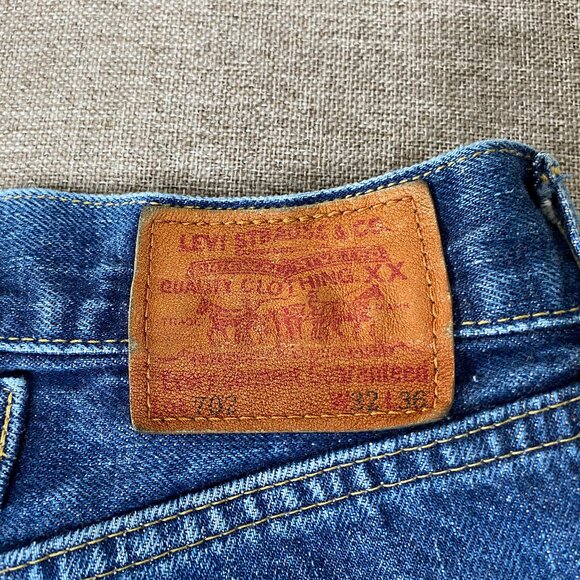 Vintage Levi's 702 XX Selvedge Denim Jeans Men's W32 Big E Buckleback Japan - Picture 8 of 16